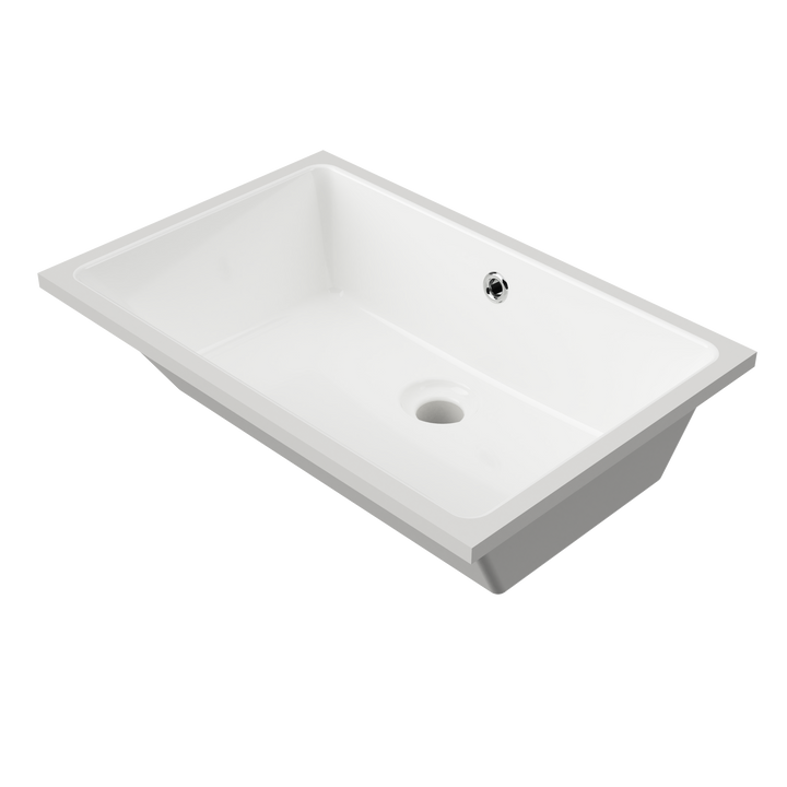 Rectangle Undermount Basin 530mm White Gloss