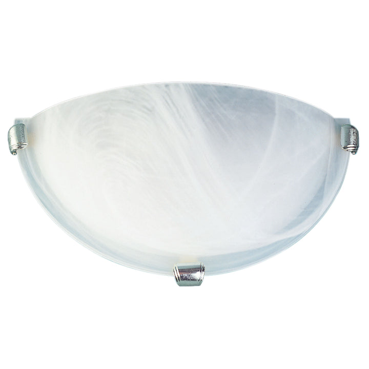 REMO WALL Alabaster Glass Wall Light with White Clips
