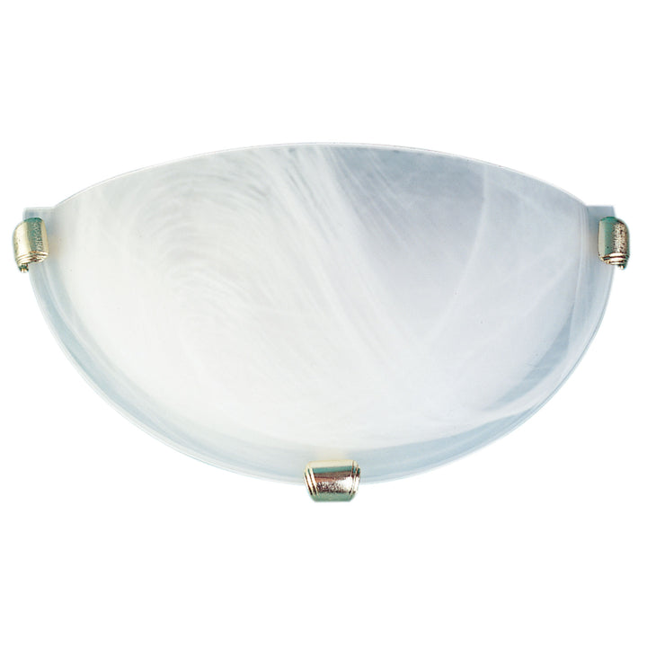 REMO WALL Alabaster Glass Wall Light with White Clips