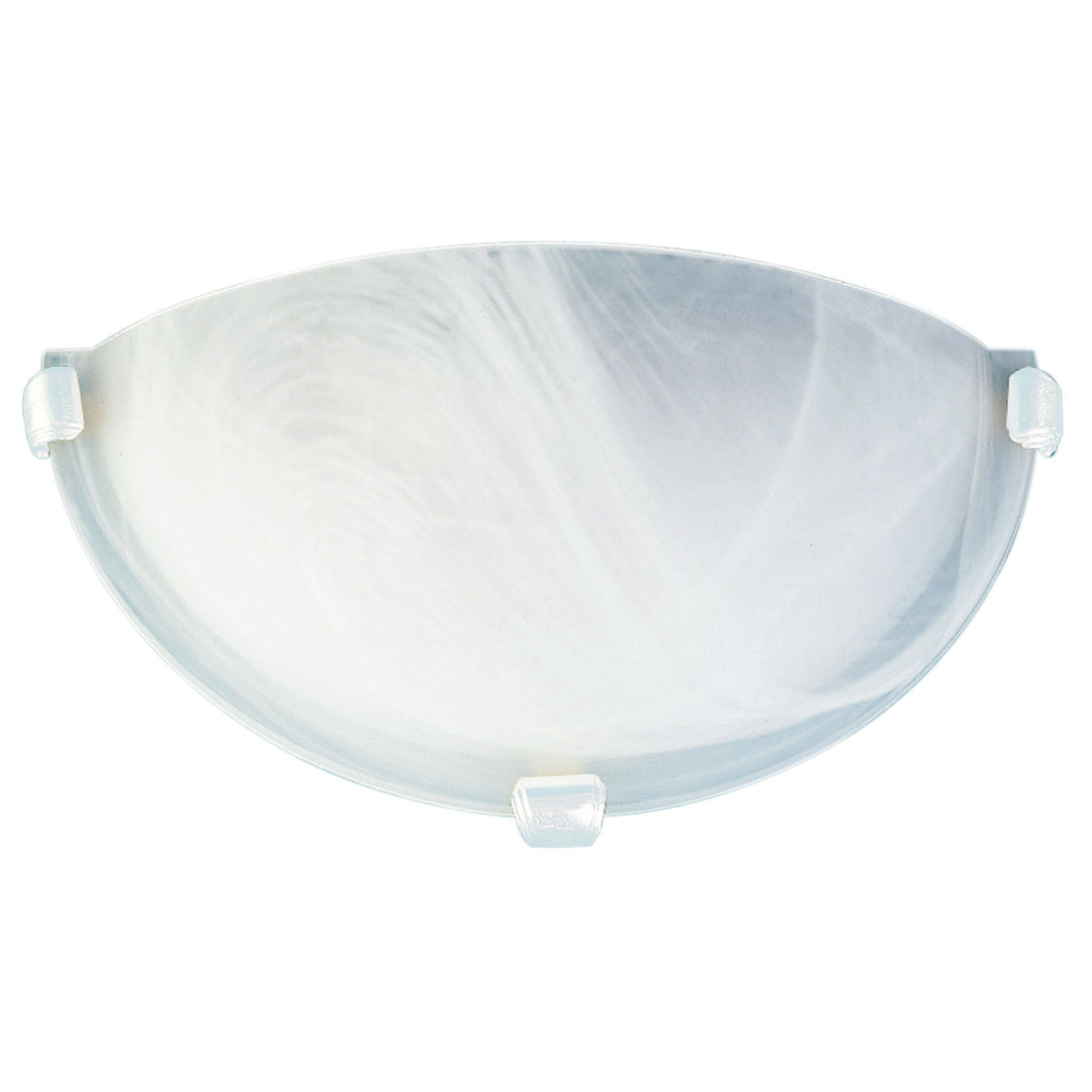 REMO WALL Alabaster Glass Wall Light with White Clips