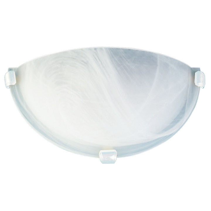 REMO WALL Alabaster Glass Wall Light with White Clips