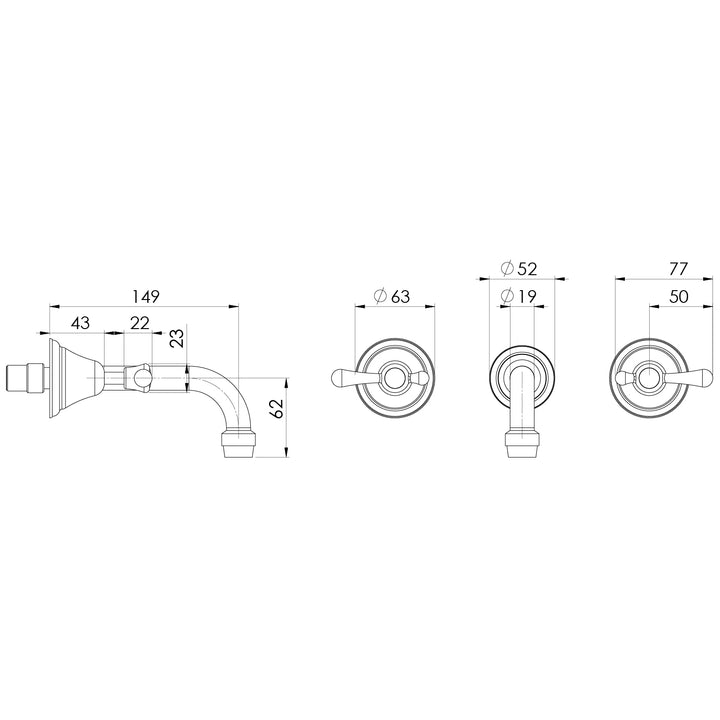 Rhapsody Lever Bath Set