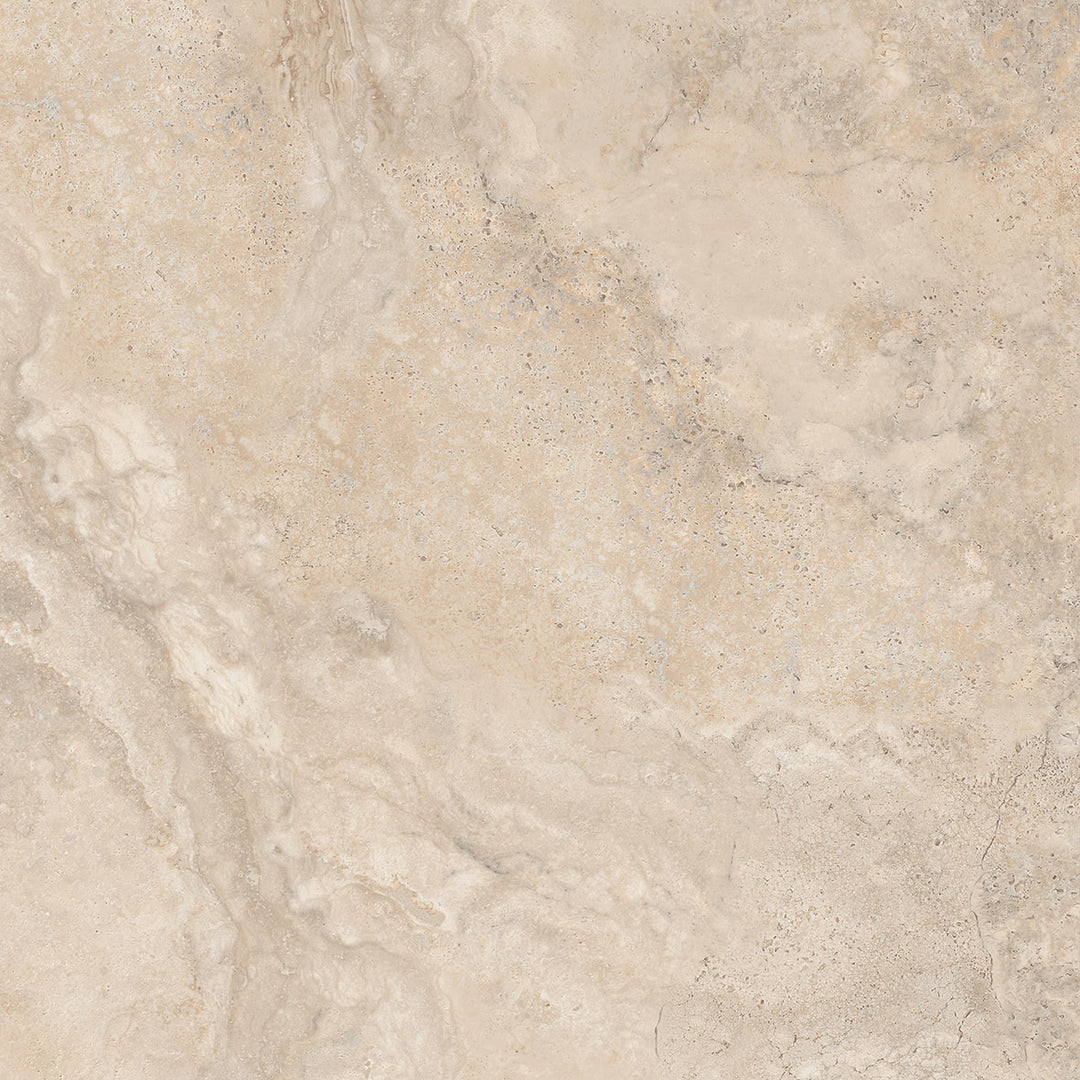 Roman Travertine Crema Matt Porcelain Tile 600 x 600