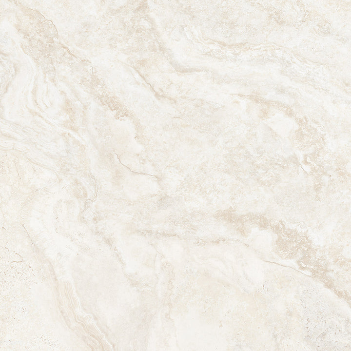 Roman Travertine Ivory Matt Porcelain Tile 600 x 600