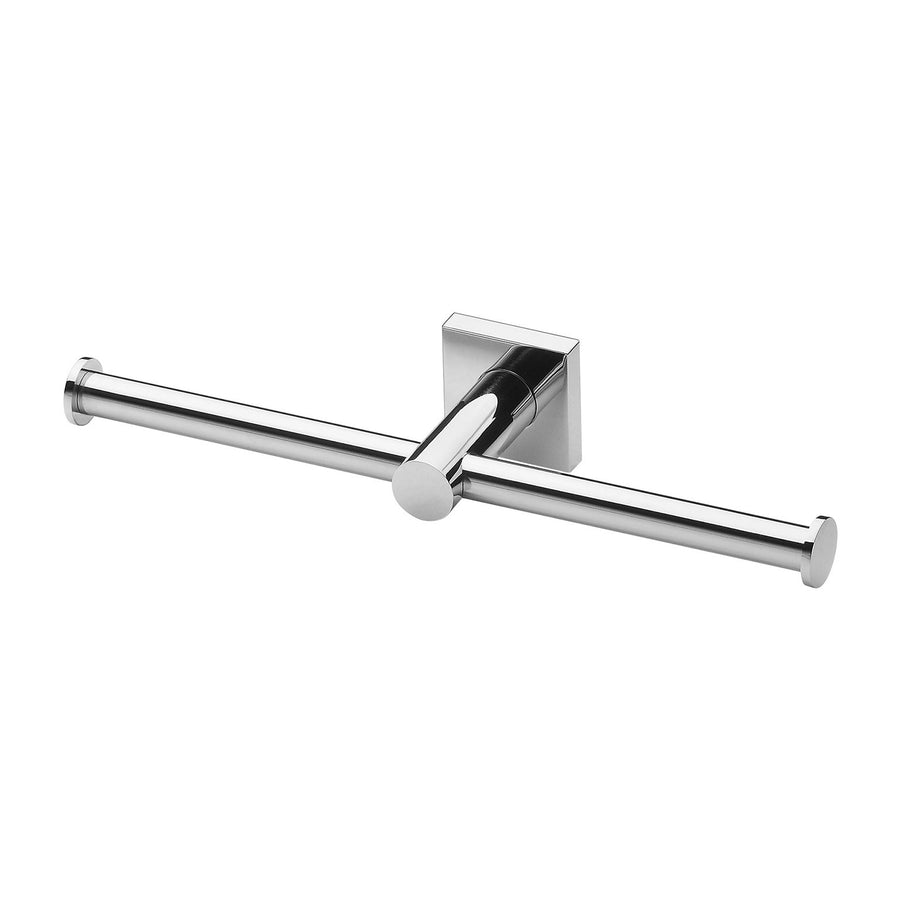 1 Radii Double Toilet Roll Holder Square Plate, Accessories – Pilbara Bathroom Warehouse