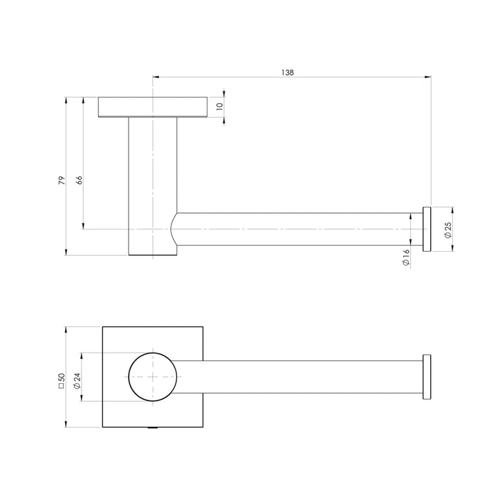Radii Metal Shelf Square Plate