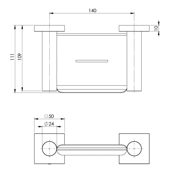 Radii Soap Dish Square Plate