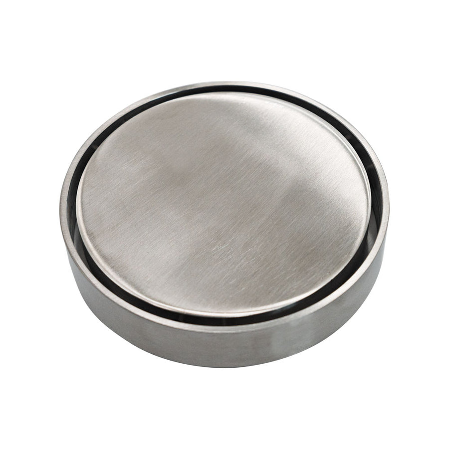 Round 2-in-1 Tile Bed Floor Waste 88mm Stainless Steel – Sleek Flush Bathroom Drain – Pilbara Bathroom Warehouse Perth and regional Western Australia