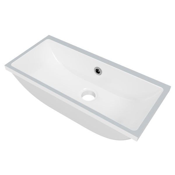 Ruby Undermount Basin 530mm White Gloss