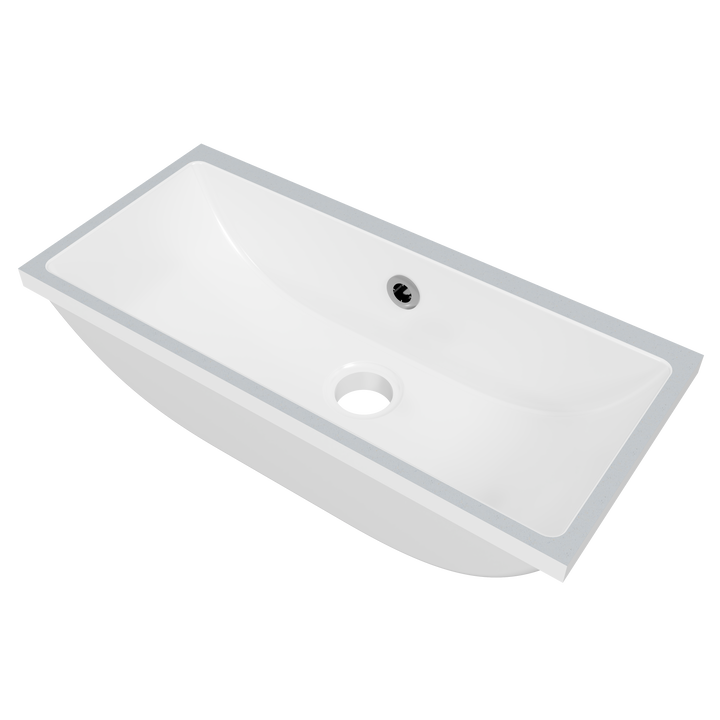 Ruby Undermount Basin 530mm White Gloss