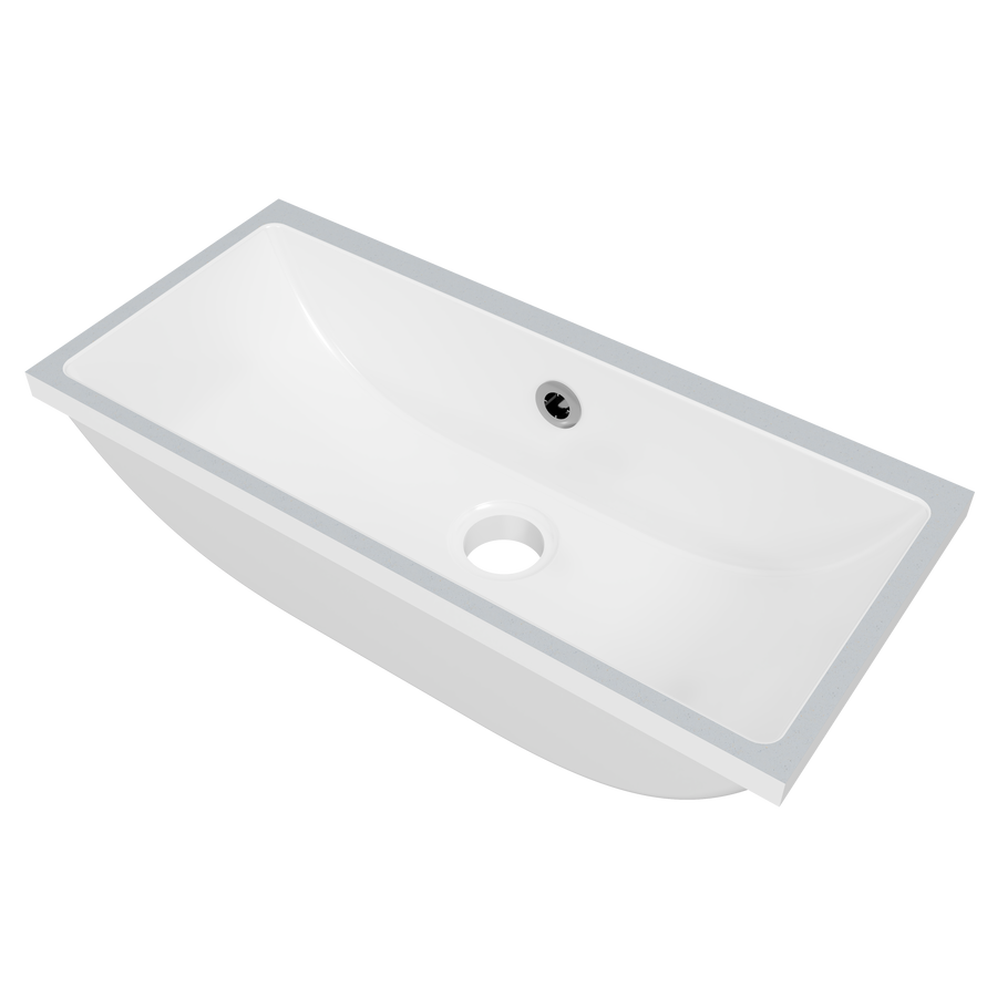 Ruby Undermount Basin 530mm White Gloss