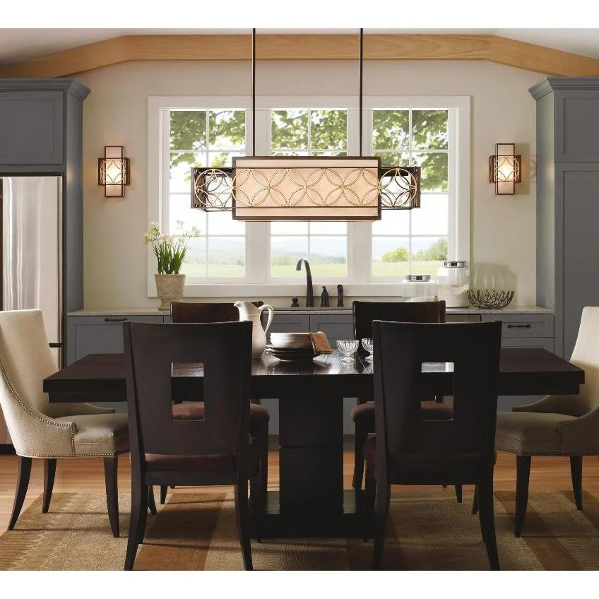 Remy /4Lt Chandelier E27 in Bronze/Gold Elstead Lighting - ELS.FE-REMY-P