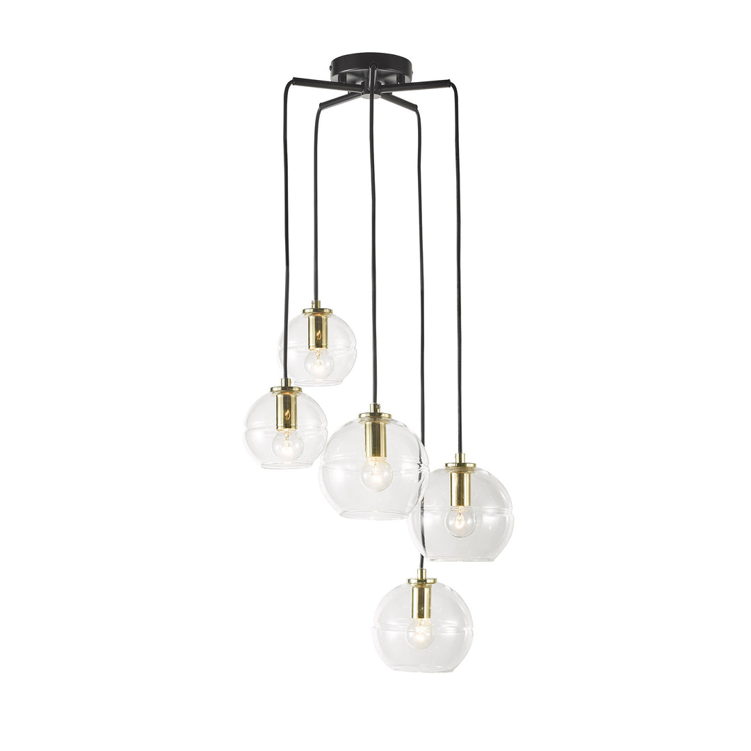 Reno.5 5-Light Clear Glass Pendant