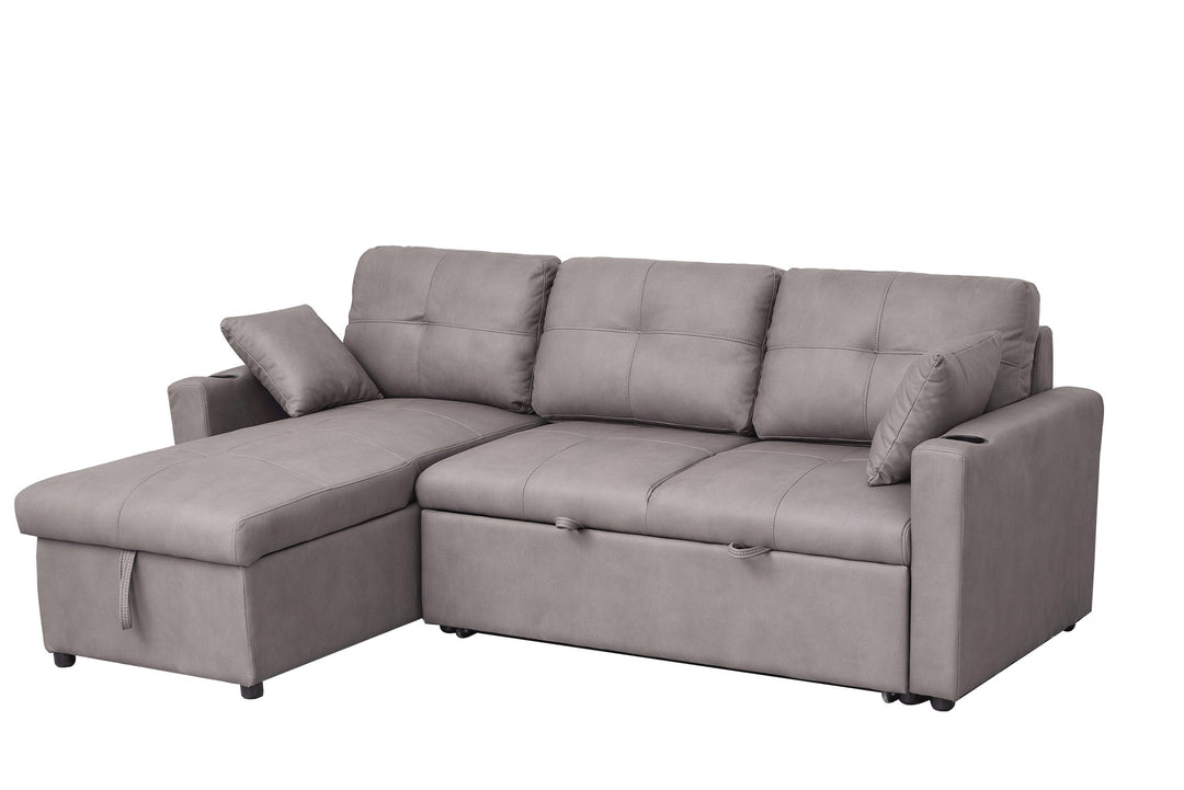 Romy Sofa Bed with storage chaise Truffle II