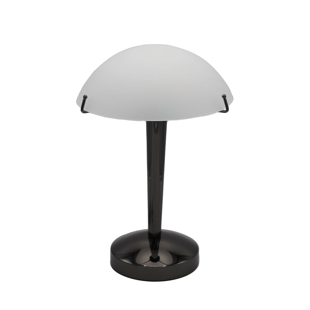 Ruby Touch Lamp | Polished Metal & Frosted Glass