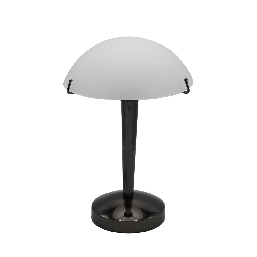 Ruby Touch Lamp | Polished Metal & Frosted Glass