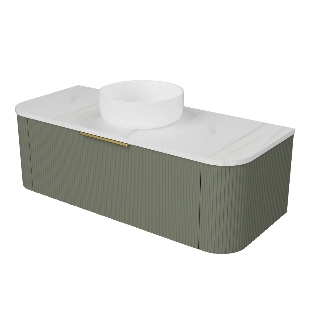 Santos 1200mm Centre WG Basin Silk Surface AC Top Wall-Hung Vanity