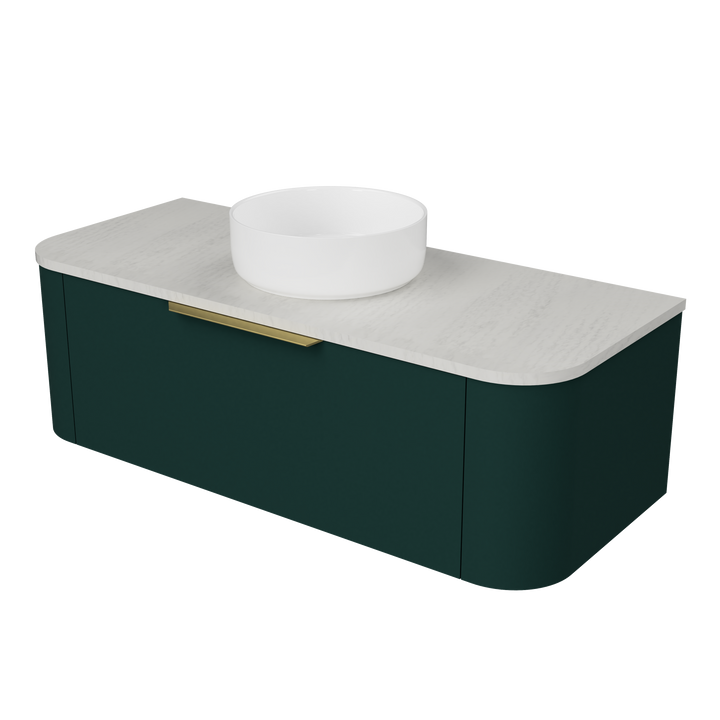 Santos 1200mm Centre WG Basin Silk Surface AC Top Wall-Hung Vanity