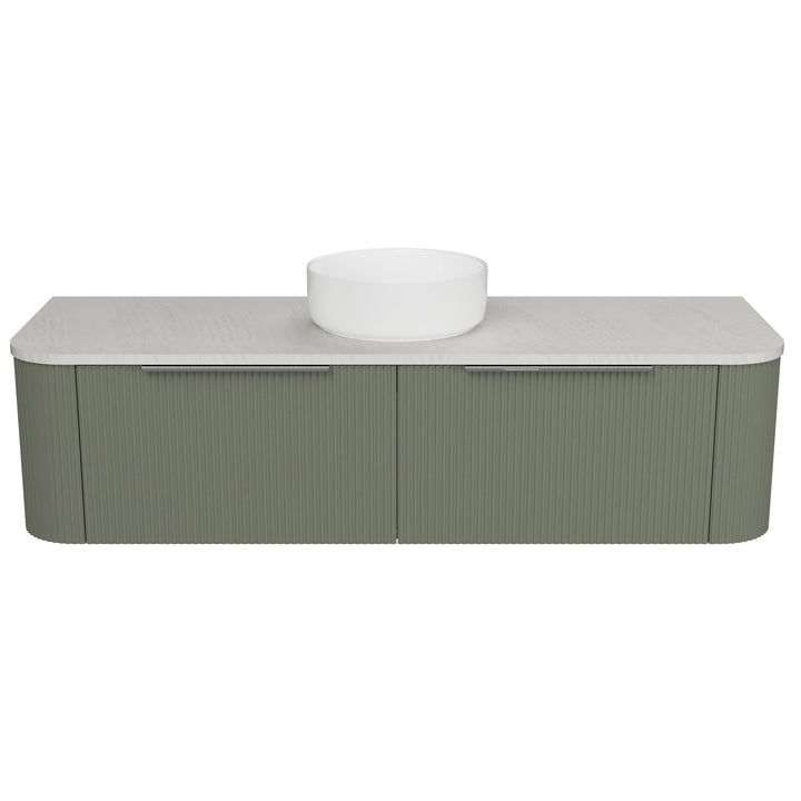 Santos 1500mm Centre WG Basin Silk Surface AC Top Wall-Hung Vanity