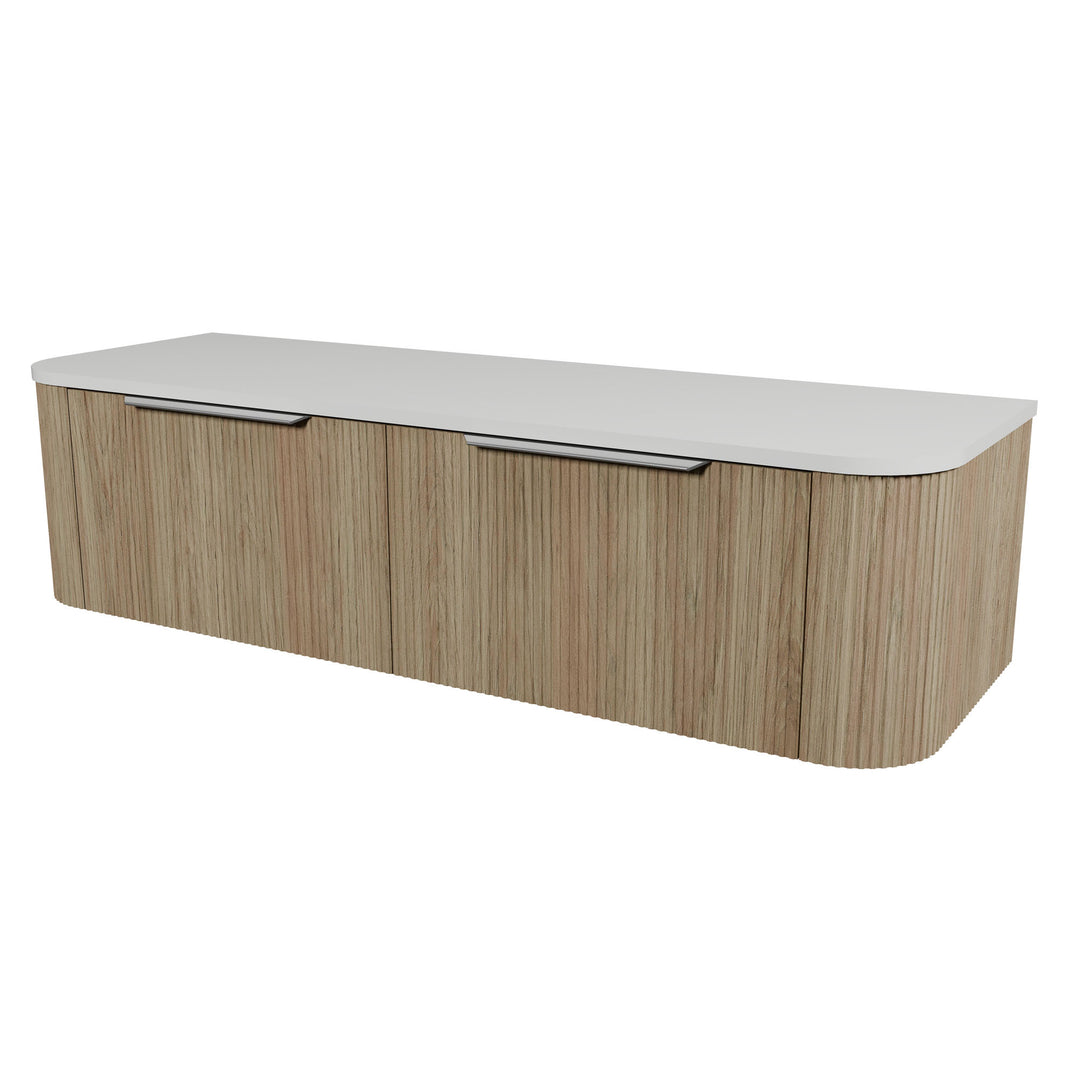 Santos 1500mm Double WG Basins Silk Surface AC Top Wall-Hung Vanity
