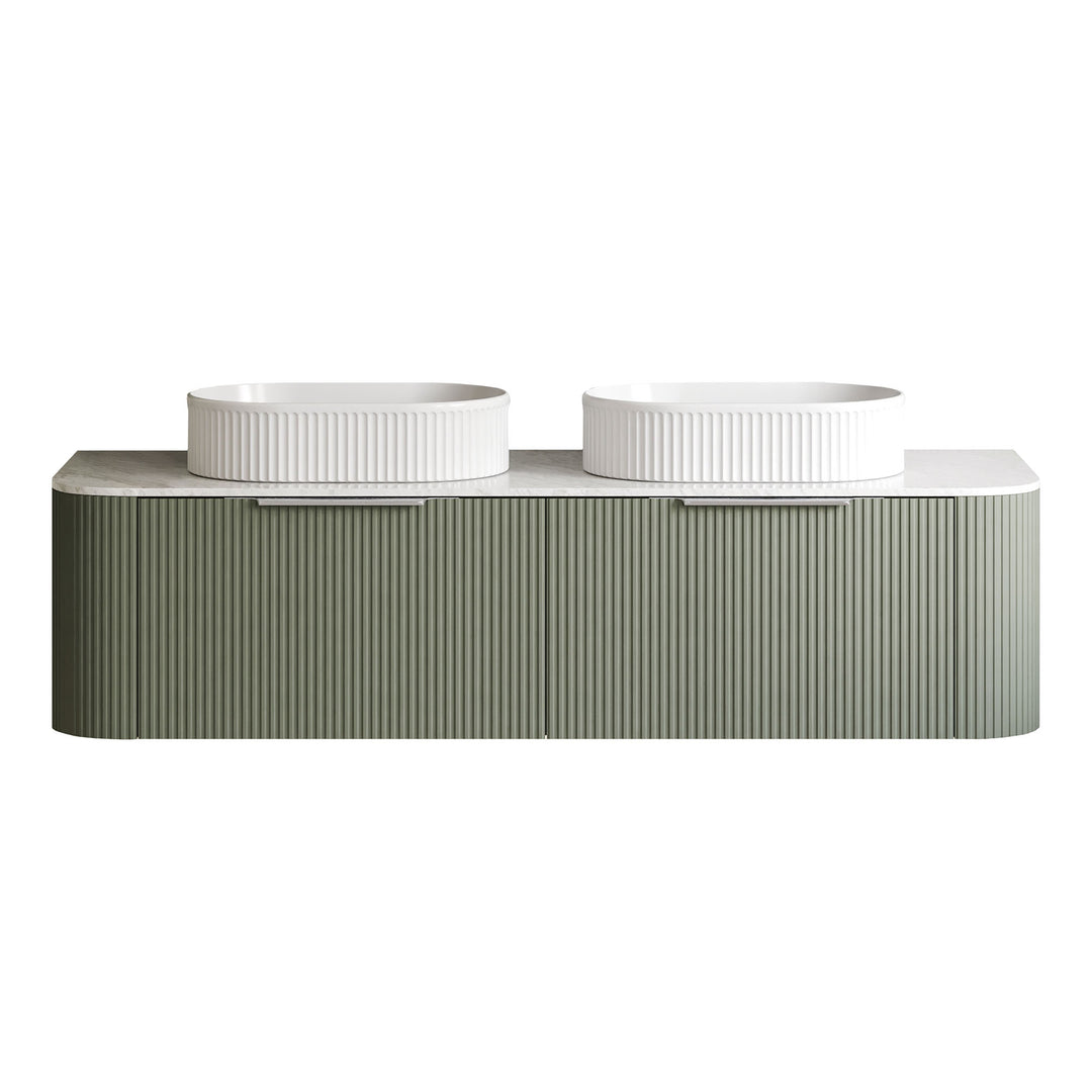Santos 1500mm Double WG Basins Silk Surface AC Top Wall-Hung Vanity