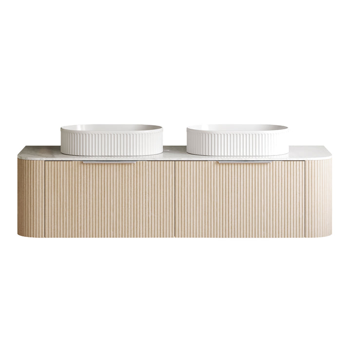 Santos 1500mm Double WG Basins Silk Surface AC Top Wall-Hung Vanity