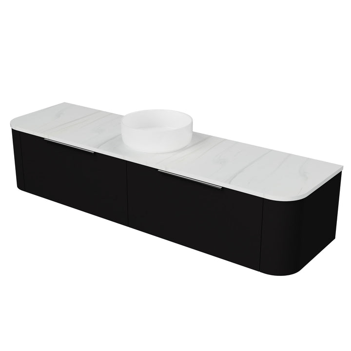 Santos 1800mm Centre WG Basin Silk Surface AC Top Wall-Hung Vanity