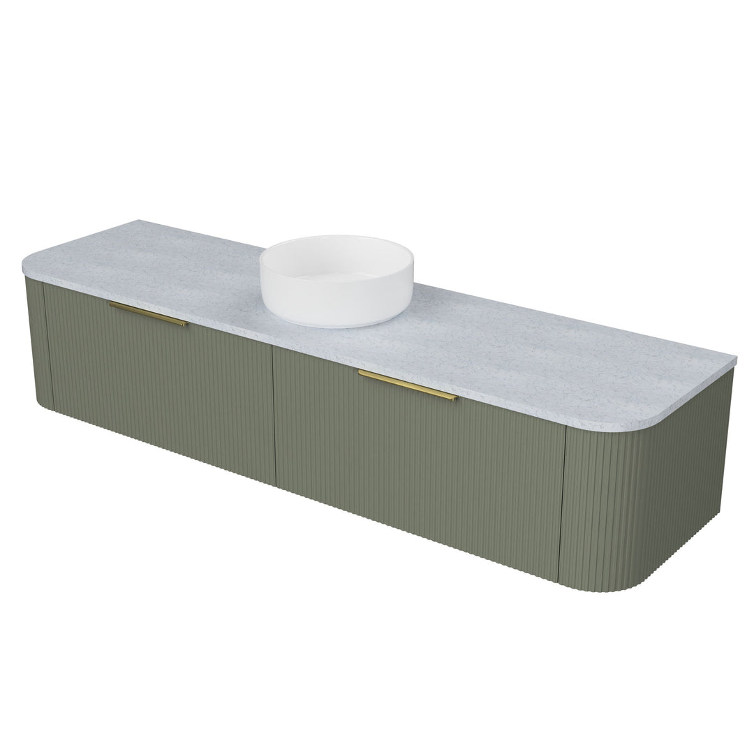 Santos 1800mm Centre WG Basin Silk Surface AC Top Wall-Hung Vanity