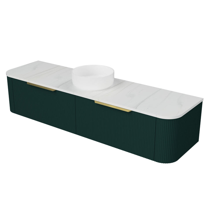 Santos 1800mm Centre WG Basin Silk Surface AC Top Wall-Hung Vanity
