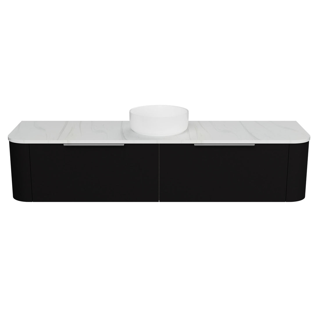 Santos 1800mm Centre WG Basin Silk Surface AC Top Wall-Hung Vanity