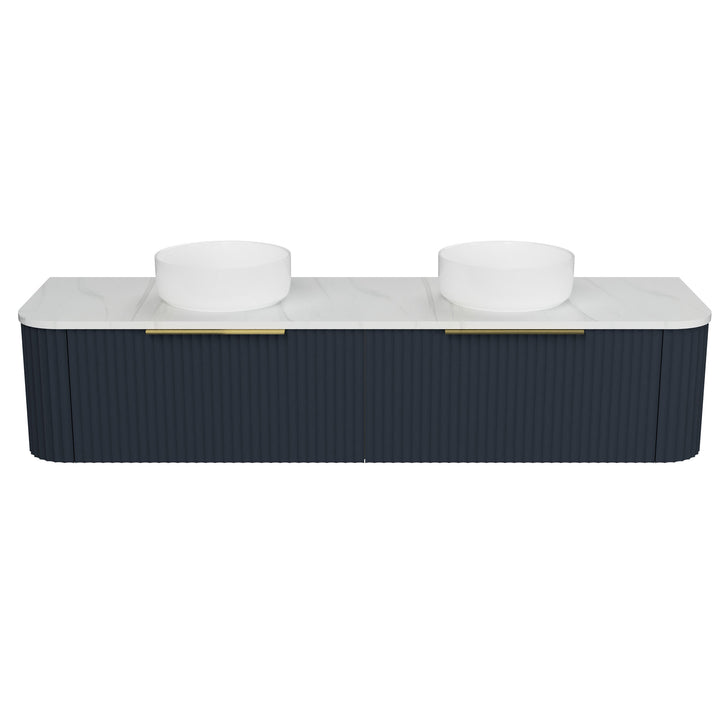 Santos 1800mm Double WG Basins Silk Surface AC Top Wall-Hung Vanity