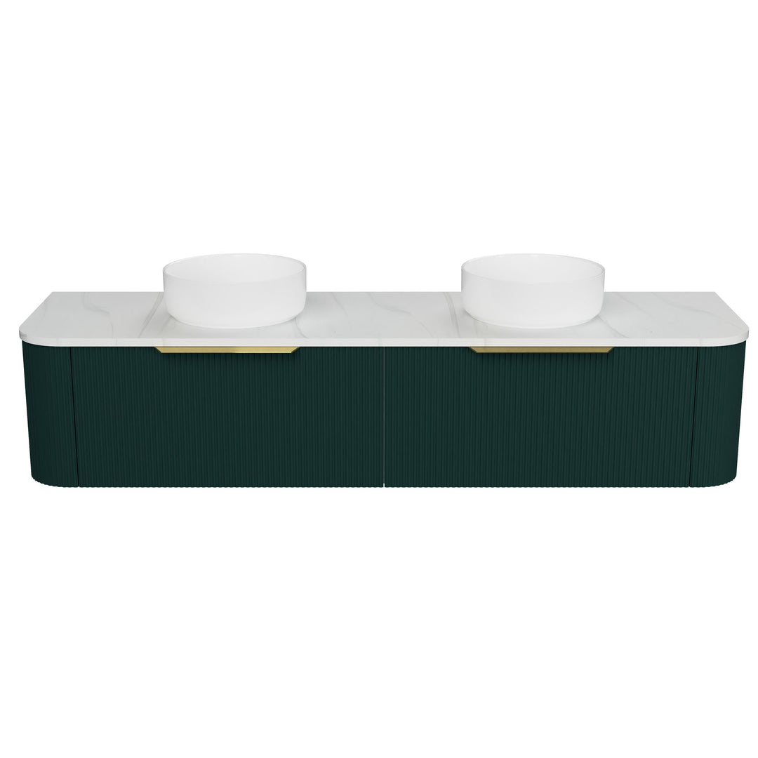 Santos 1800mm Double WG Basins Silk Surface AC Top Wall-Hung Vanity