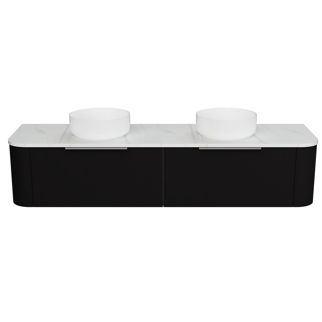 Santos 1800mm Double WG Basins Silk Surface AC Top Wall-Hung Vanity