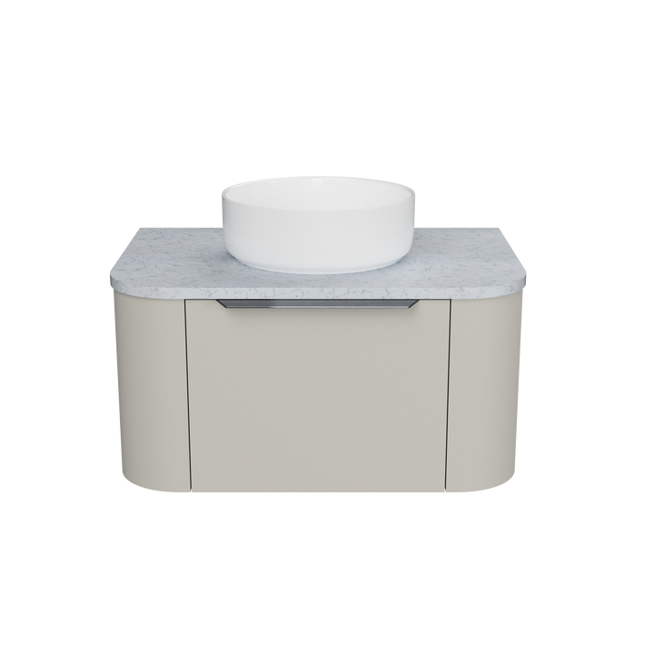 Santos 750mm Centre WG Basin Silk Surface AC Top Wall-Hung Vanity
