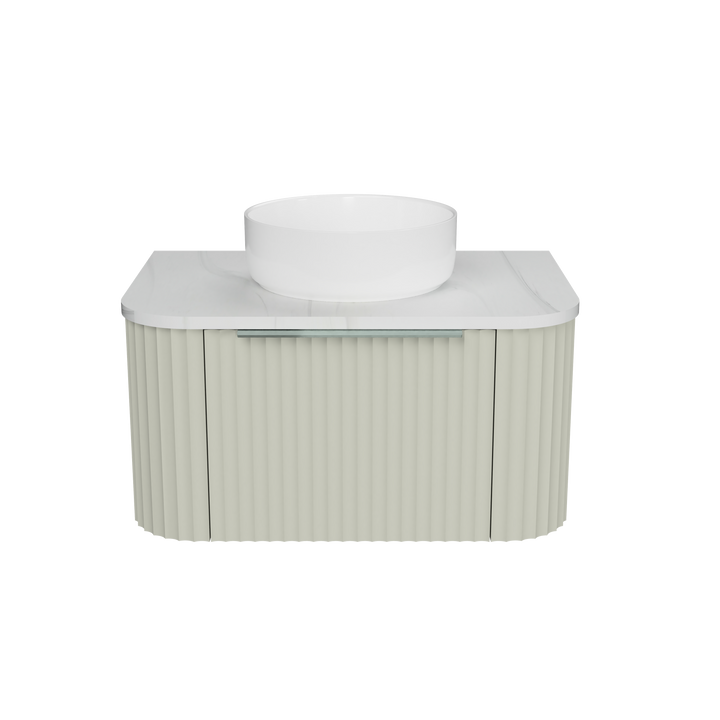 Santos 750mm Centre WG Basin Silk Surface AC Top Wall-Hung Vanity