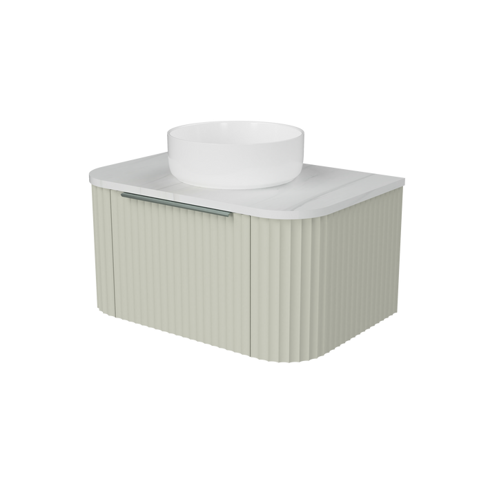 Santos 750mm Centre WG Basin Silk Surface AC Top Wall-Hung Vanity