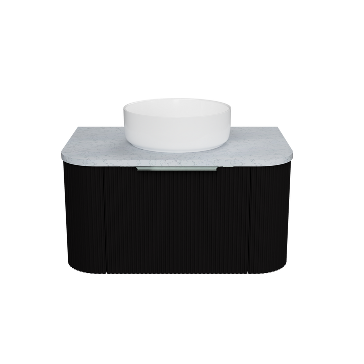Santos 750mm Centre WG Basin Silk Surface AC Top Wall-Hung Vanity