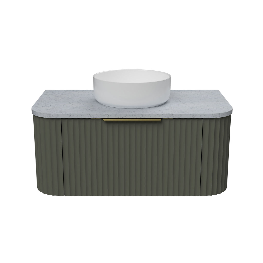 Santos 900mm Centre WG Basin Silk Surface AC Top Wall-Hung Vanity