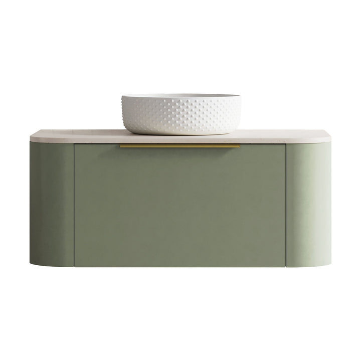 Santos 900mm Centre WG Basin Silk Surface AC Top Wall-Hung Vanity