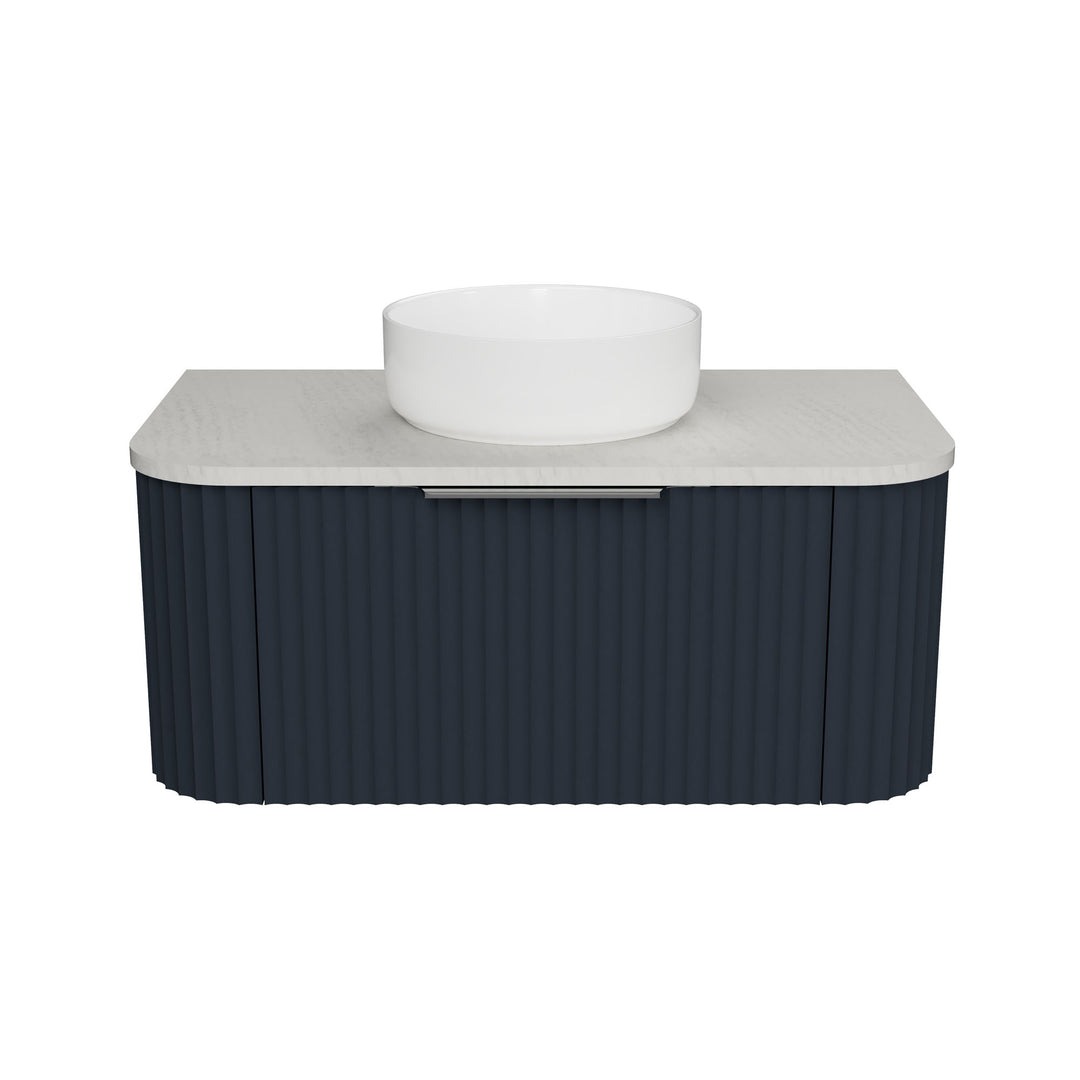 Santos 900mm Centre WG Basin Silk Surface AC Top Wall-Hung Vanity