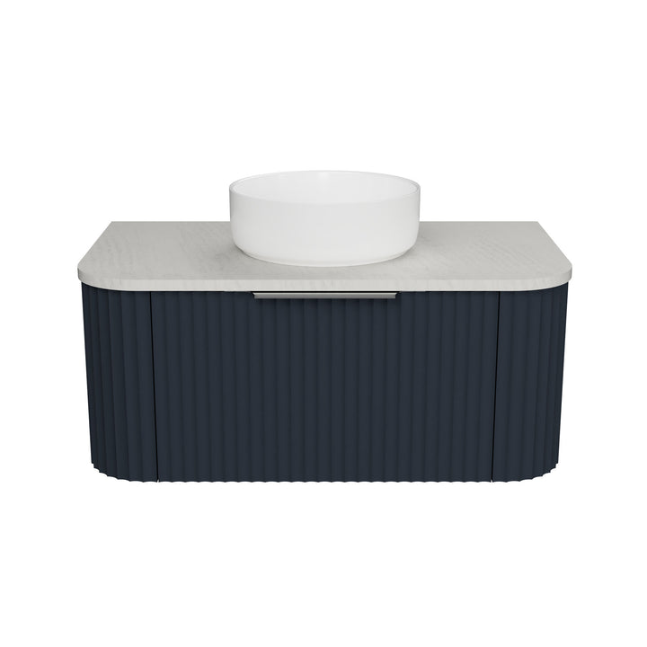 Santos 900mm Centre WG Basin Silk Surface AC Top Wall-Hung Vanity