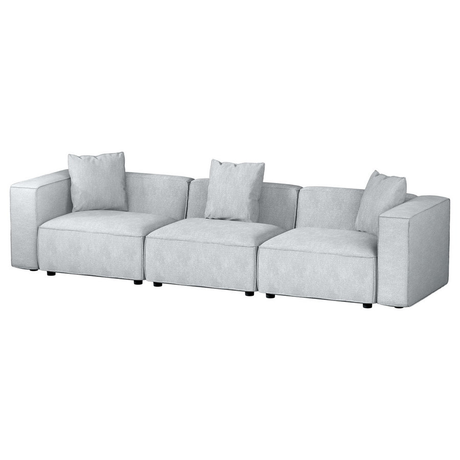 Artiss Modular Sofa Chaise Set 3-Seater in grey fabric upholstery – Pilbara Bathroom Warehouse Perth and regional Western Australia