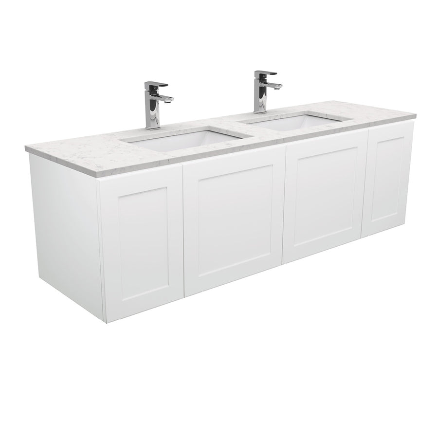 Sarah Bianco Marble 1500 Mila Wall-Hung Vanity Double Bowl – Pilbara Bathroom Warehouse Perth and regional Western Australia
