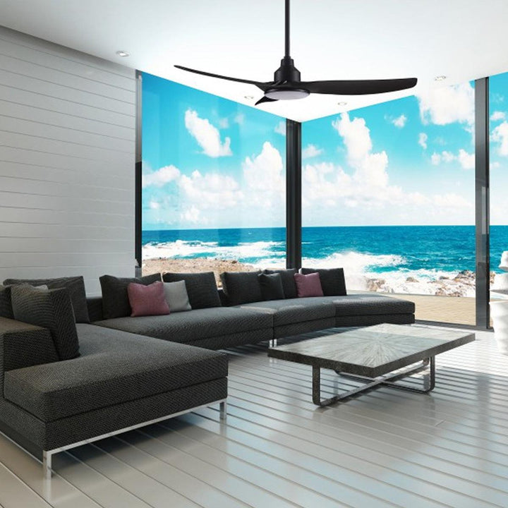 52" Skyfan DC Ceiling Fan Black, White, Teak, Light Oak with Light SKY1303-L Ventair