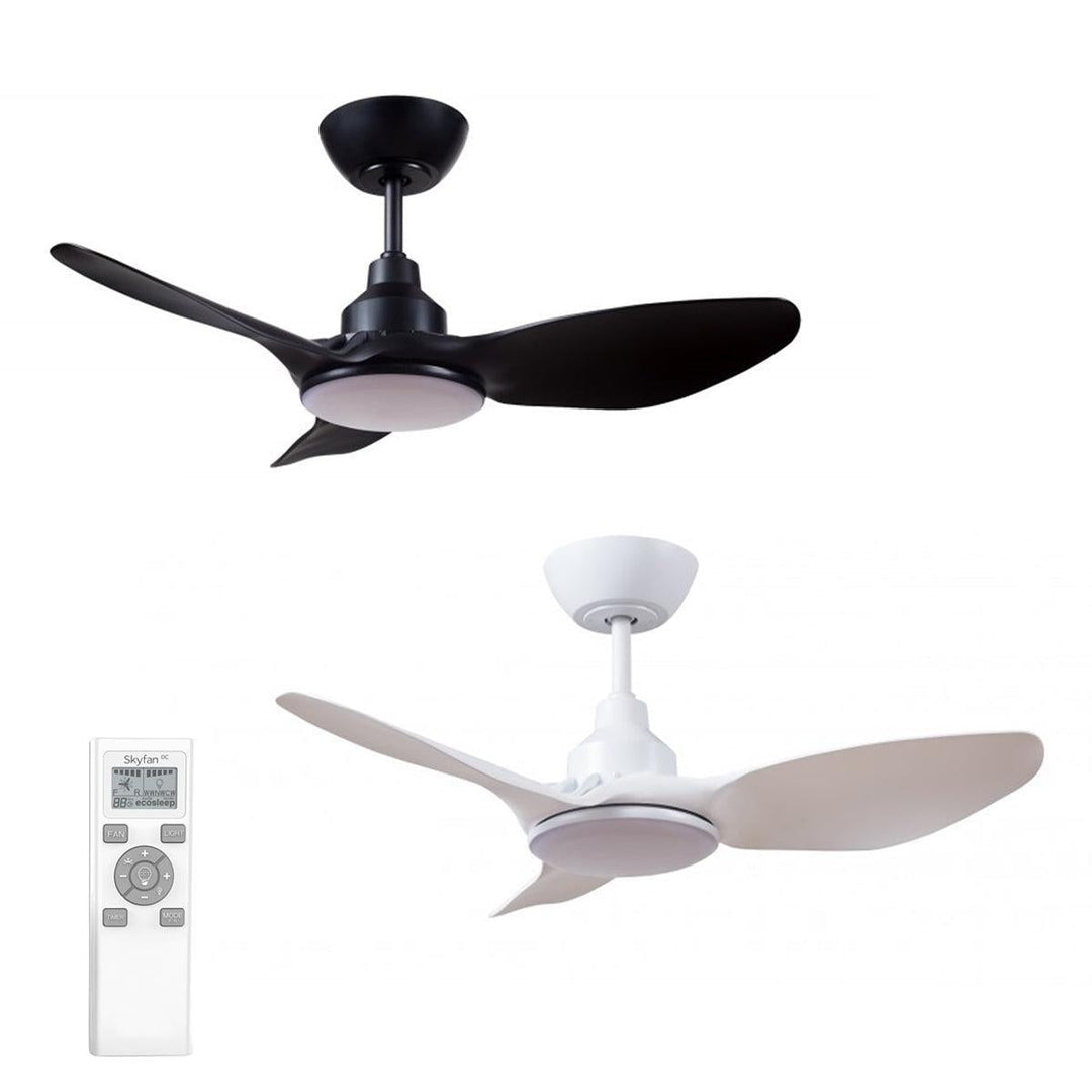 36" Skyfan DC Ceiling Fan Black, White With Light SKY903XX-L Ventair