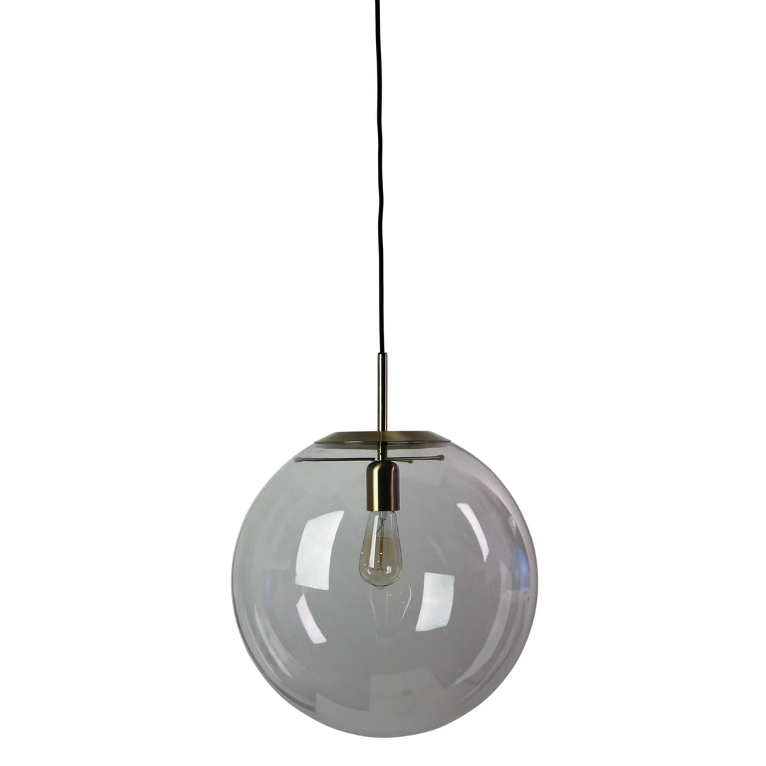 NEWTON.40 BB Brushed Brass and Clear Glass Pendant
