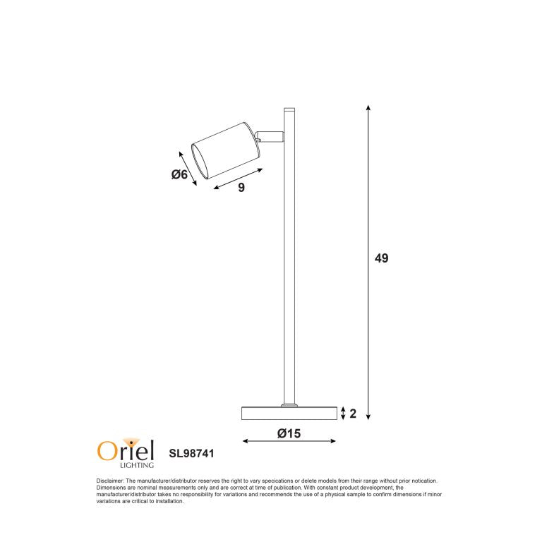 Ponte Desk Lamp White/Satin Brass