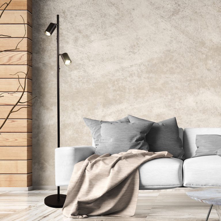 Ponte Twin Floor Lamp All Black