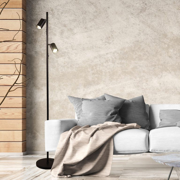 Ponte Twin Floor Lamp All Black