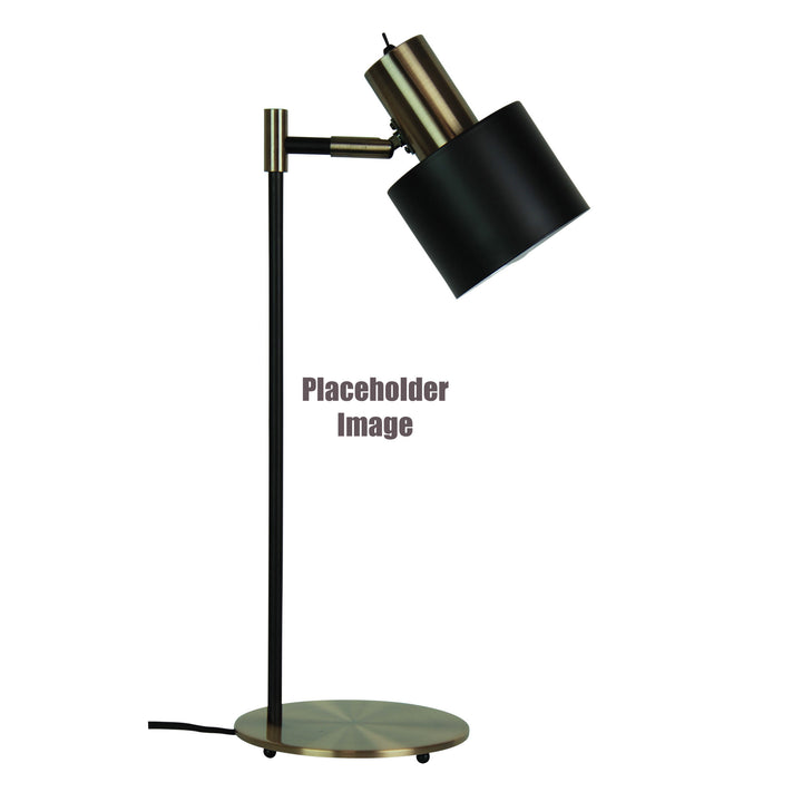 Ari Desk Lamp Black W/Ant Brass Head
